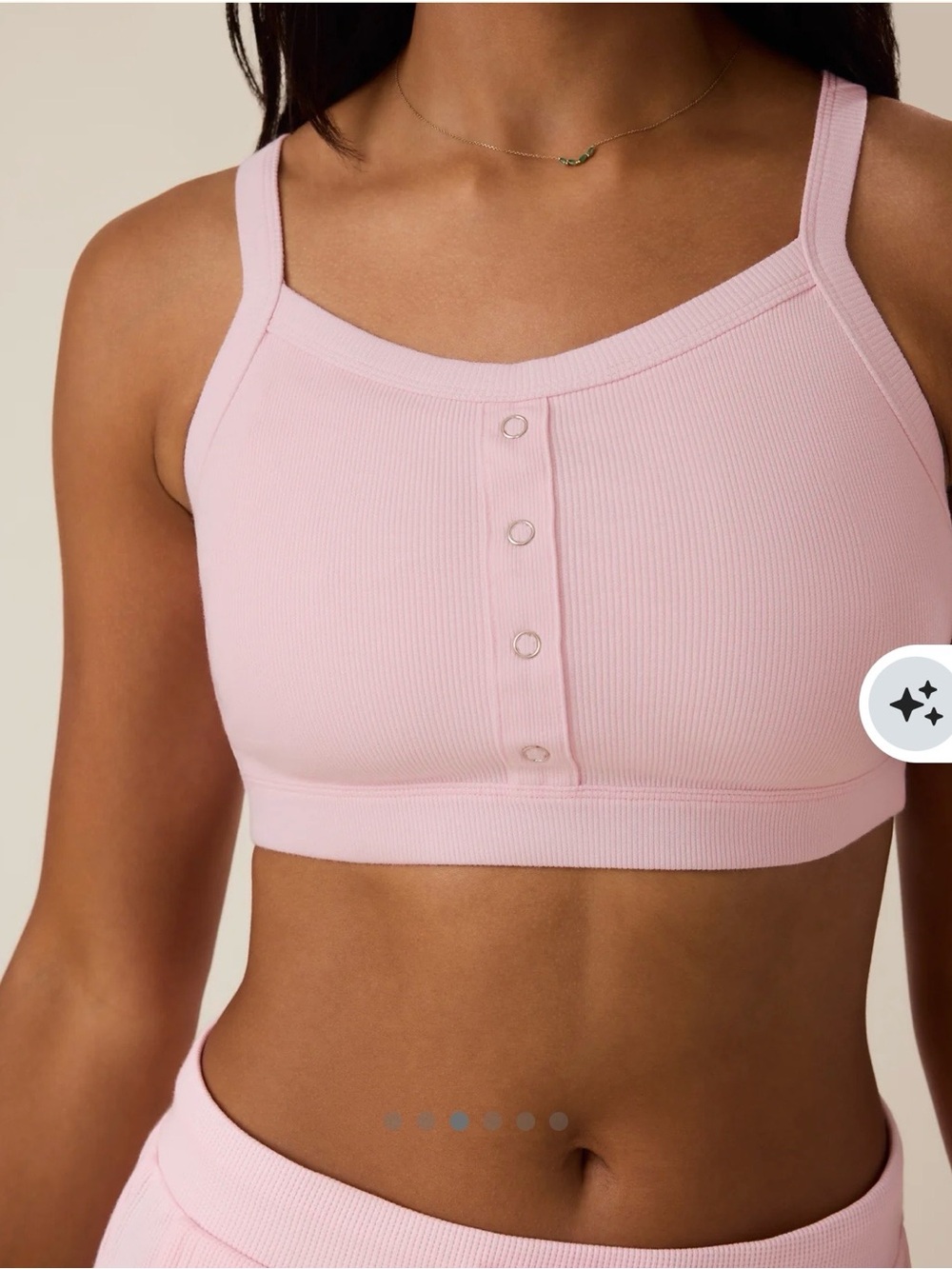 Kindred Bravely Ribbed Pumping Bralette in Pale Pink